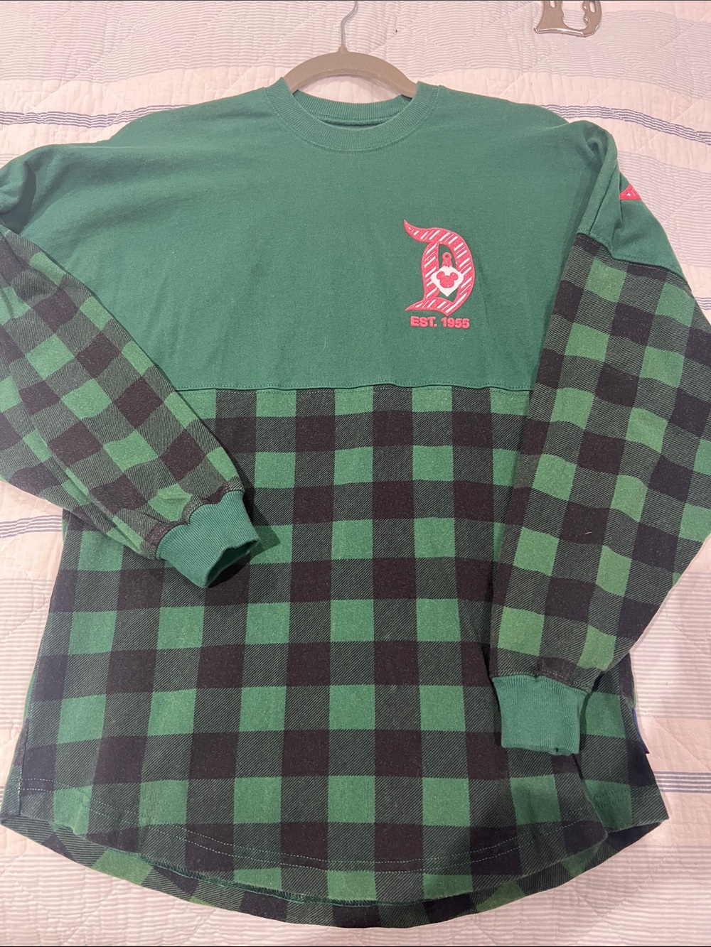 Disney Green and Black Christmas Spirit Jersey